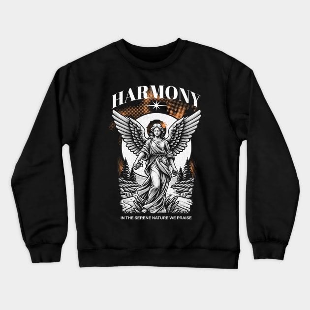 Harmony Statue in Nature | T Shirt Design Crewneck Sweatshirt by artprint.ink